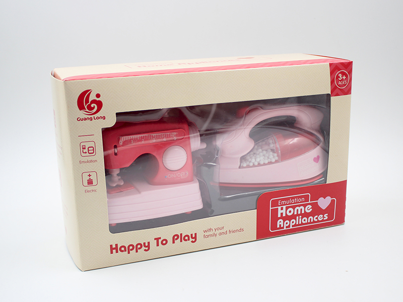 Sewing Machine + Iron Small Household Appliance Toy