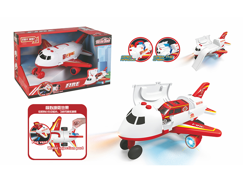 Transformable Fire Fighting Aircraft With Lights, Music And Spray