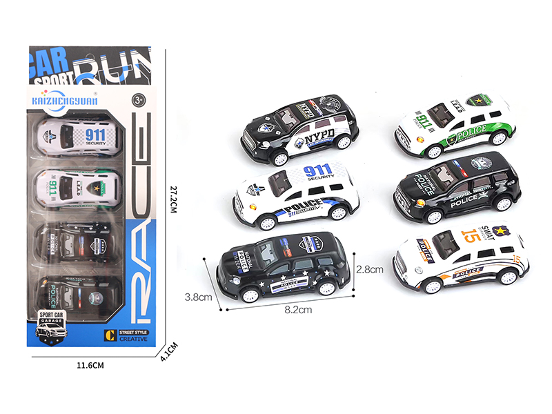 Pull Back Police Alloy Car