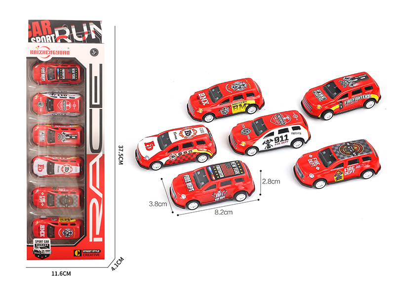 Pull Back Fire Alloy Car