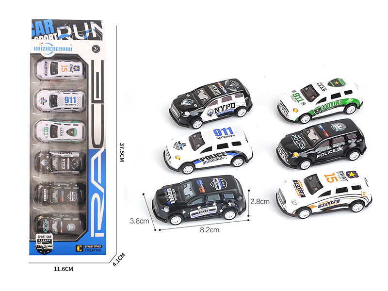 Pull Back Police Alloy Car