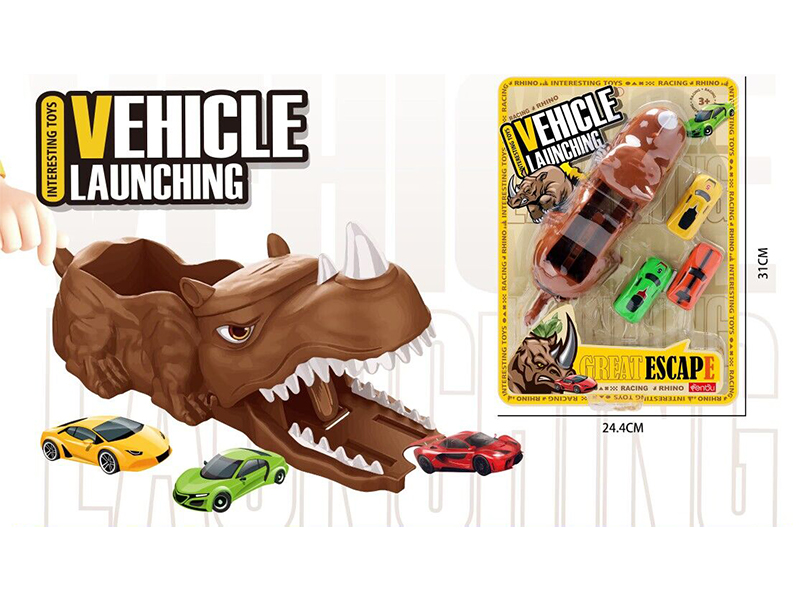 4PCS Catapult Rhinoceros Rail Car