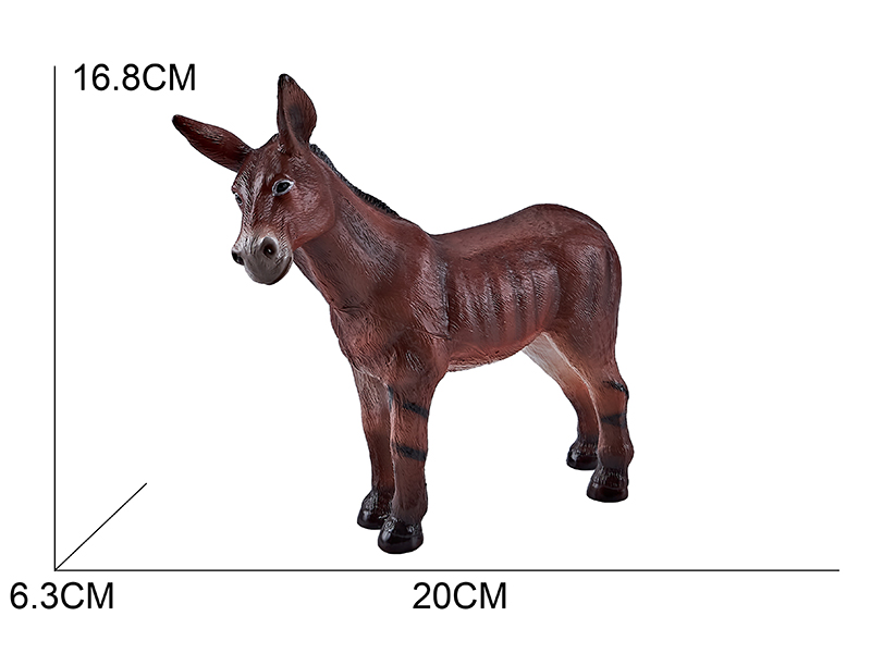 Vinyl Farm Animal Model - Black Donkey