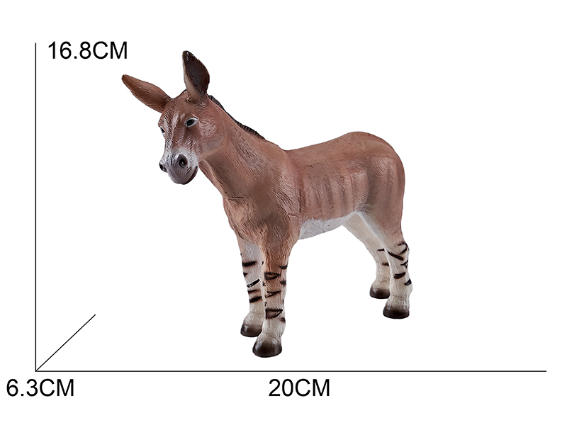 Vinyl Farm Animal Model - Grey Donkey