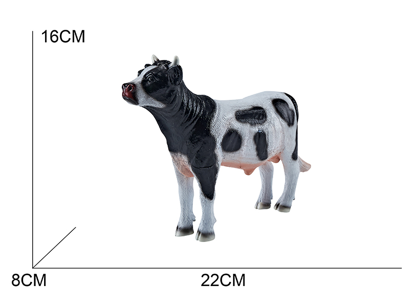 Vinyl Farm Animal Model - Black Male Cow