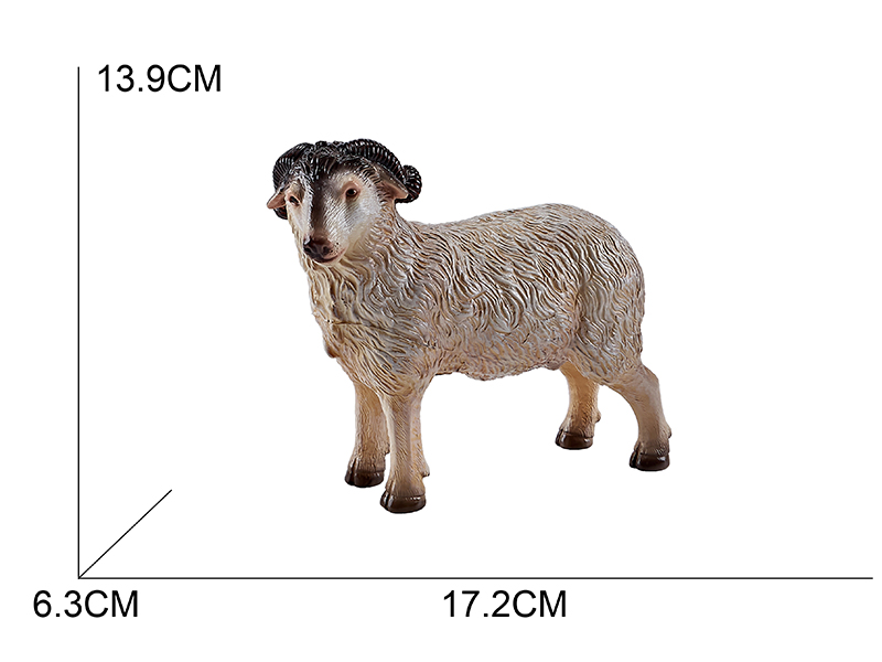 Vinyl Farm Animal Model - Grey Sheep