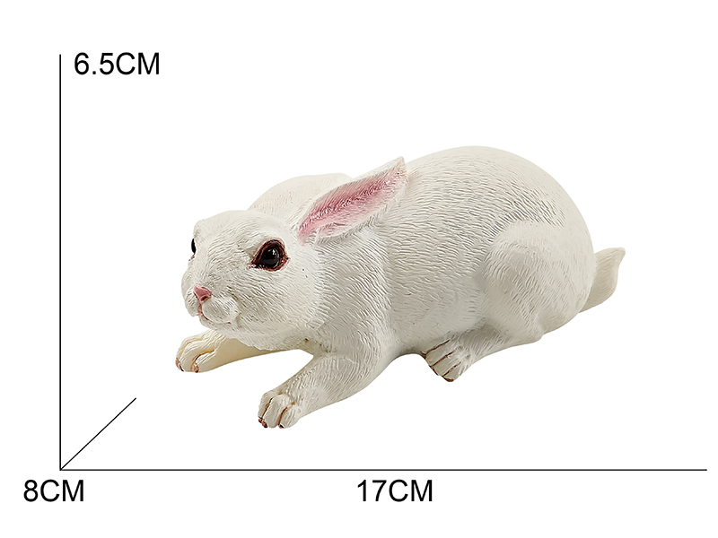 Vinyl Farm Animal Model - White Rabbit
