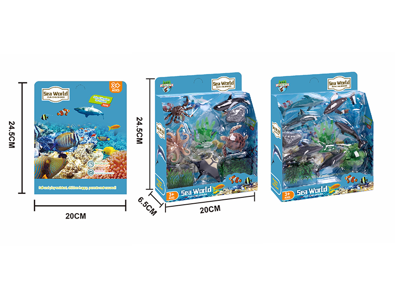 Small Sea Animal Model Scene Set
