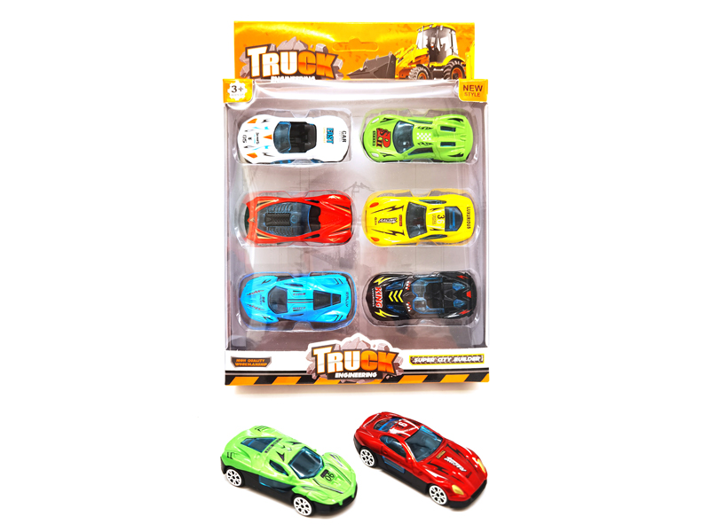 6PCS Slide Alloy Simulation-Vehicle