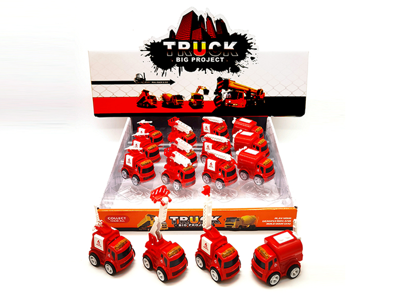 16PCS Friction Alloy Fire Engine