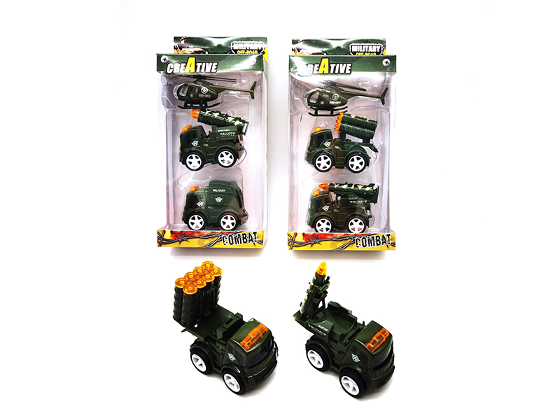 3PCS Friction Alloy Military Vehicles+Aircraft