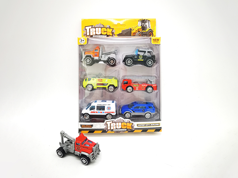 6PCS Slide Alloy Simulation-Vehicle