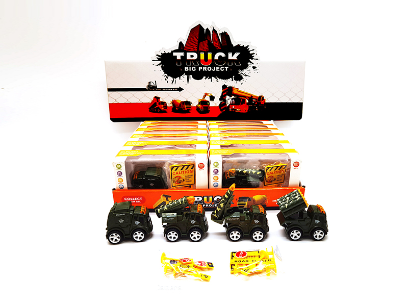 12PCS Friction Alloy Military Vehicles+Accessories