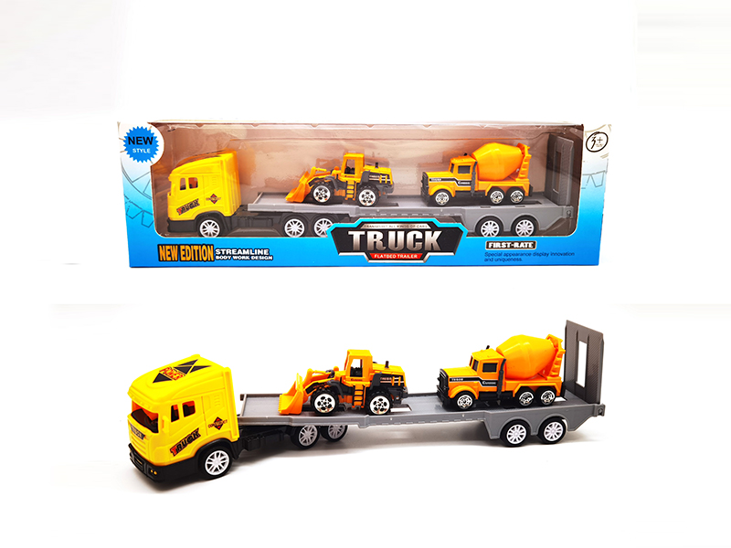 Tow Truck+Slide Alloy Car 2PCS