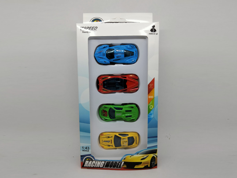 4PCS Slide Alloy Car
