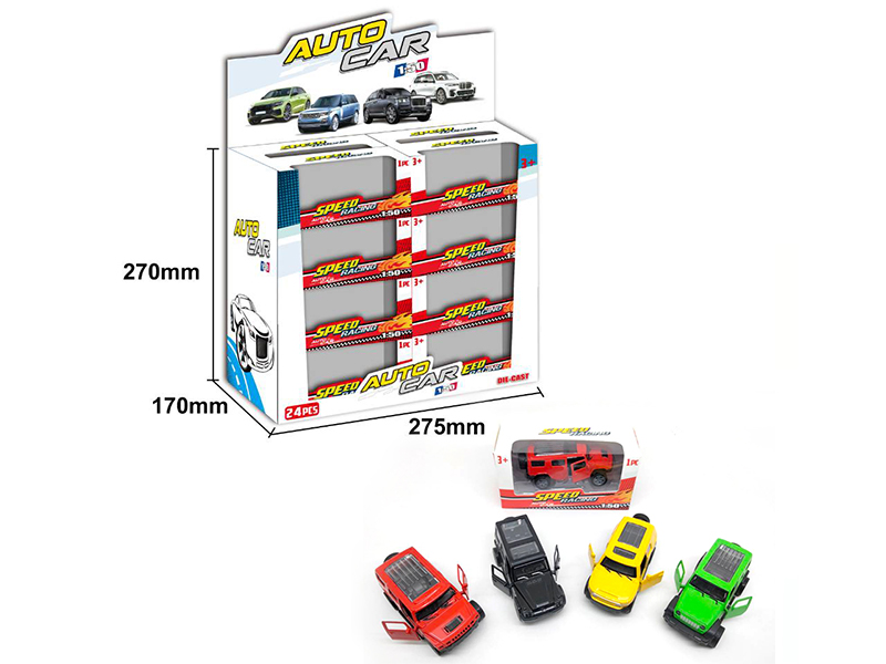 24PCS Pull Back Alloy Car