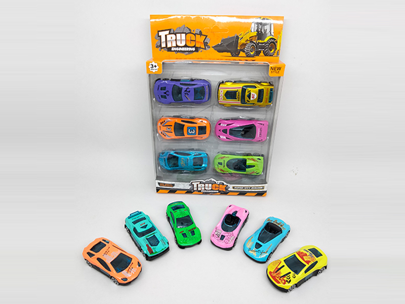 6PCS Slide Alloy Car