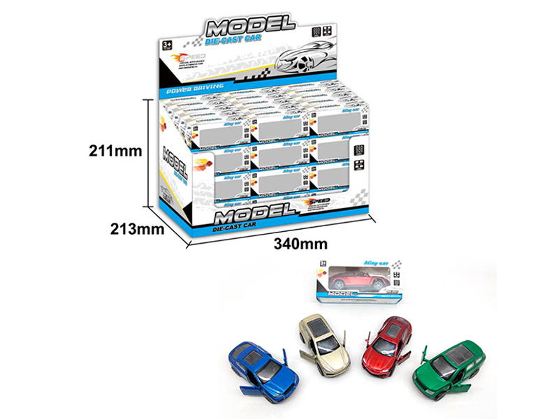 60PCS Pull Back Alloy Car