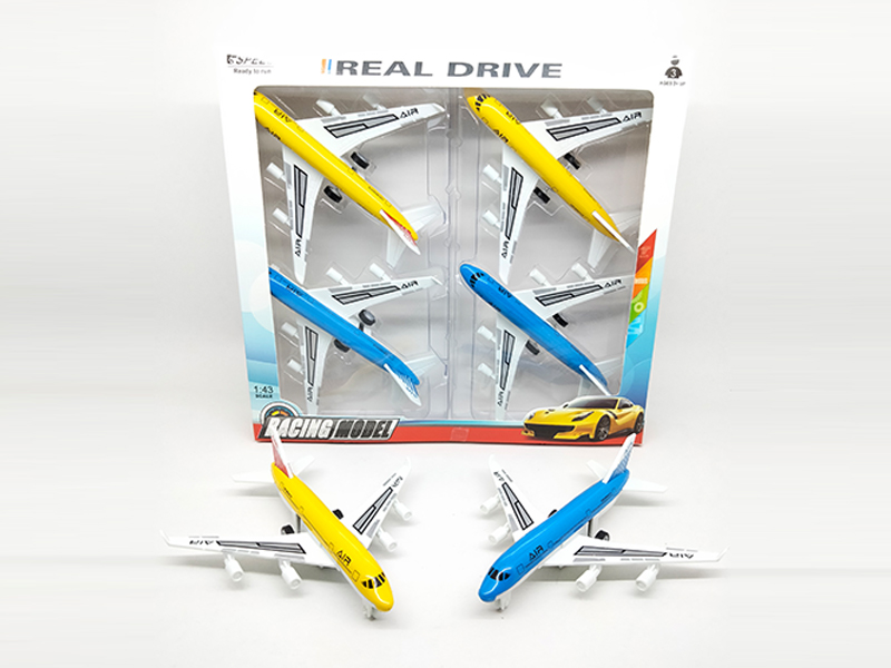 4PCS Pull Back Alloy Aircraft