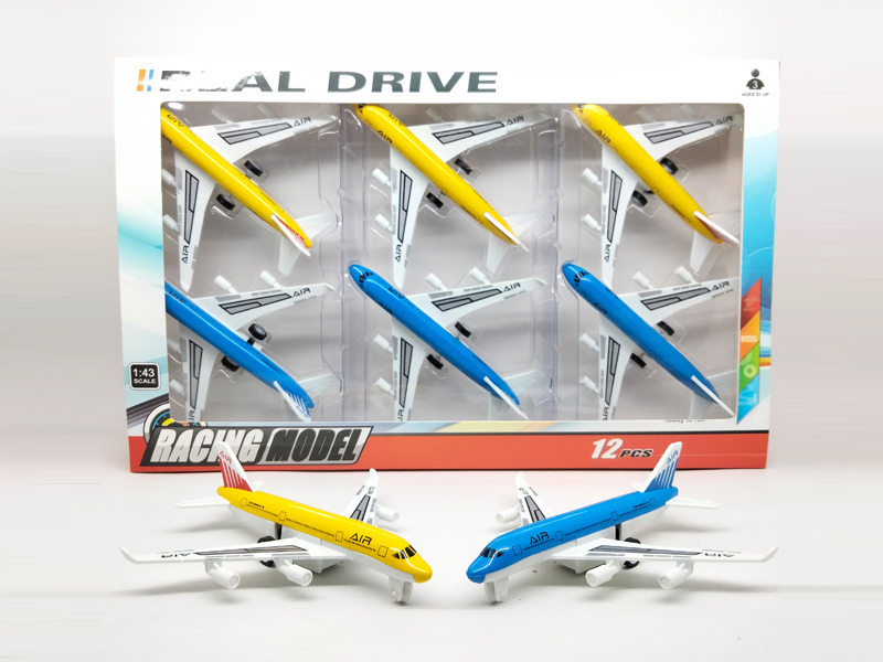 6PCS Pull Back Alloy Aircraft