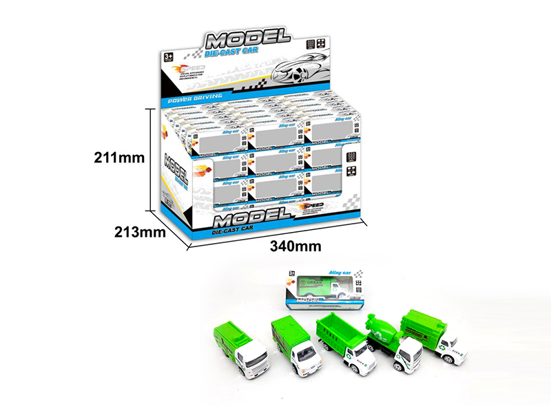 60PCS Slide Alloy Sanitation Truck