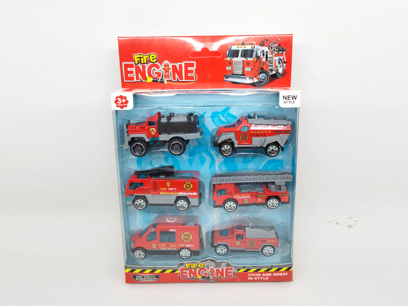 Slide Alloy Fire Engine 3pcs