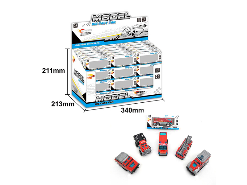 Slide Alloy Fire Engine 60pcs