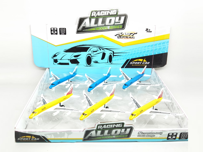 Pull Back Alloy Aircraft 6pcs