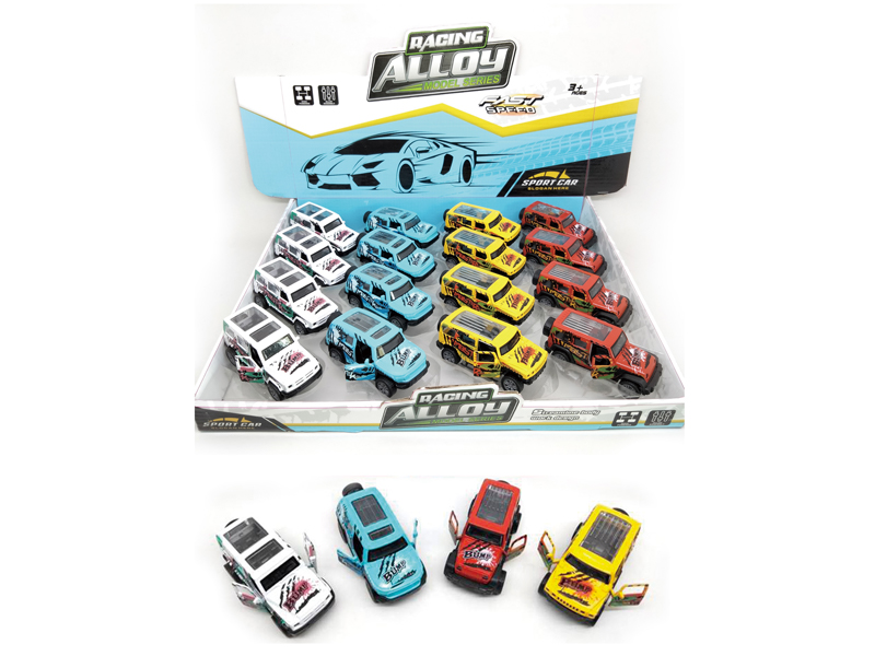 16PCS Pull Back Graffiti Alloy Car