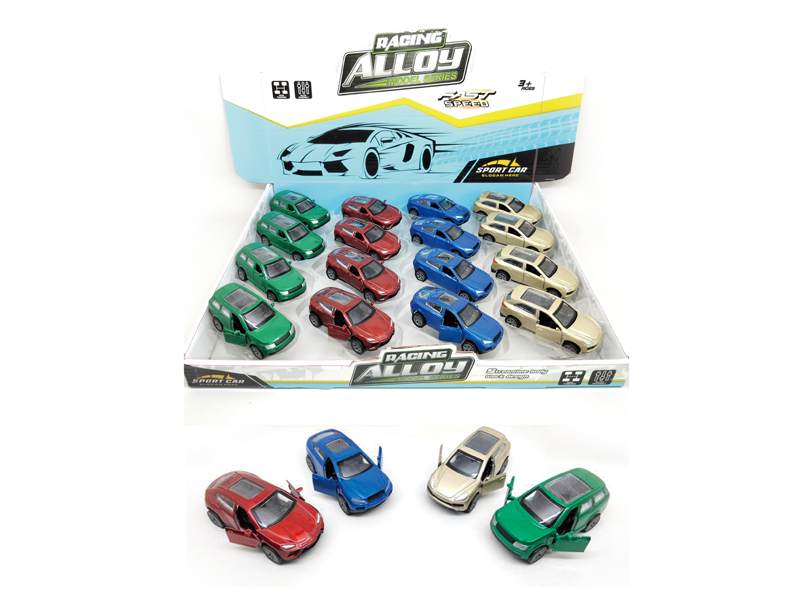 16PCS Pull Back Alloy Car