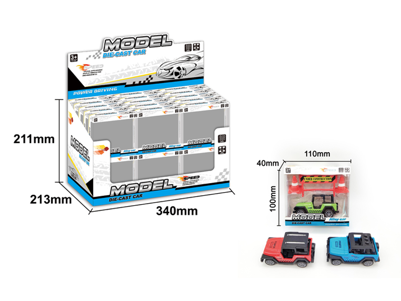 30PCS Pull Back Alloy Off-Road Vehicle