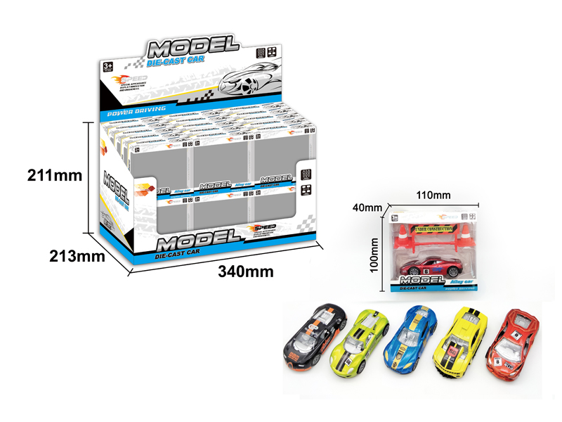30PCS Pull Back Alloy Sports Car