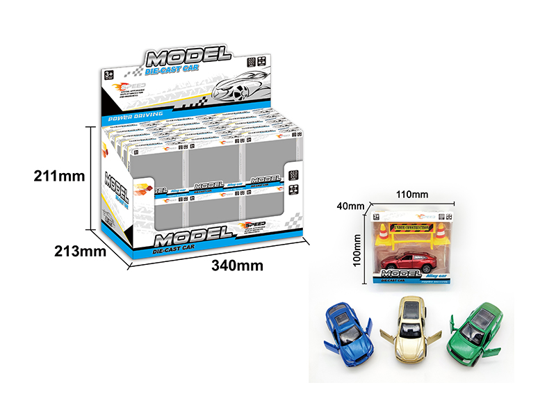 30PCS Pull Back Alloy Car