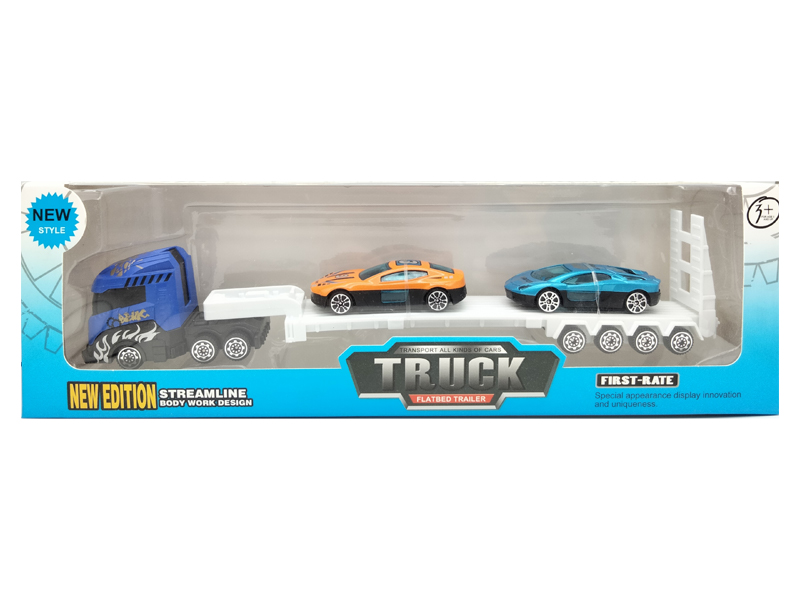 Alloy Tow Truck+2PCS Slide Alloy Car