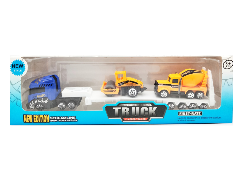 Alloy Tow Truck+2PCS Alloy Engineering Vehicle