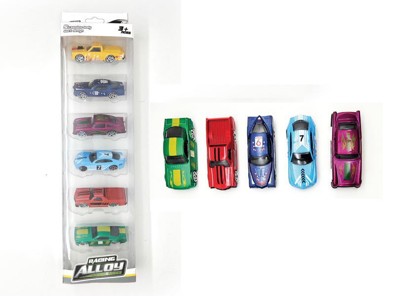 6PCS Slide Alloy Vintage Car