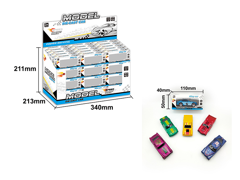 60PCS Slide Alloy Vintage Car