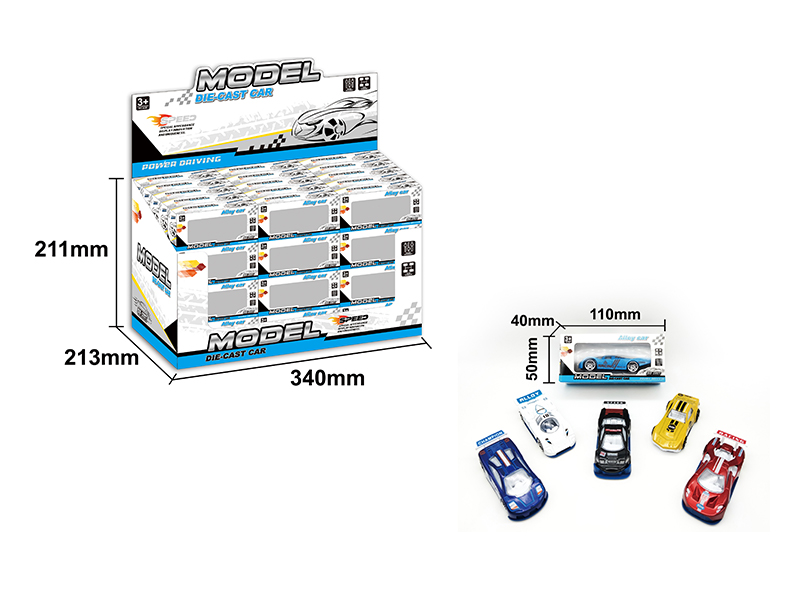 60PCS Slide Alloy Sports Car