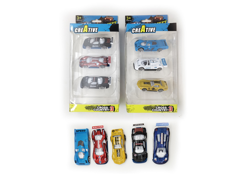 3PCS Slide Alloy Sports Car