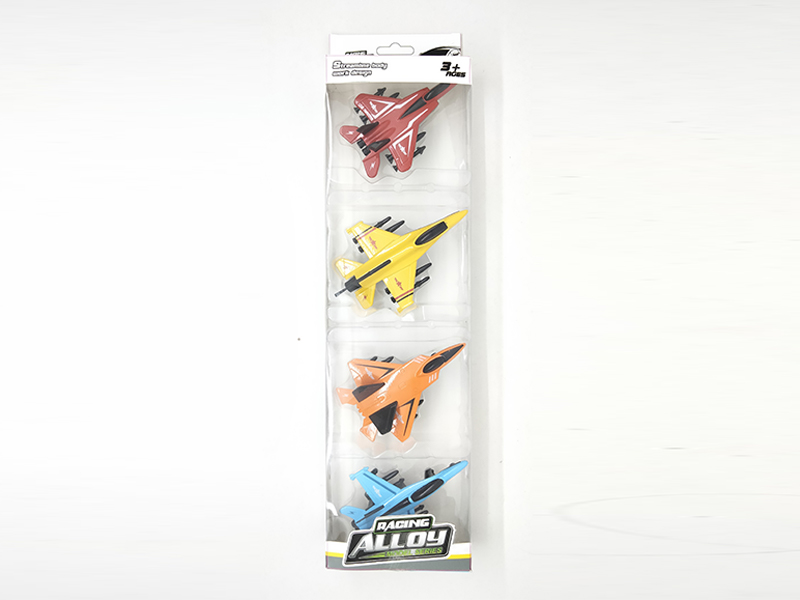6PCS Pull Back Alloy Combat Aircraft
