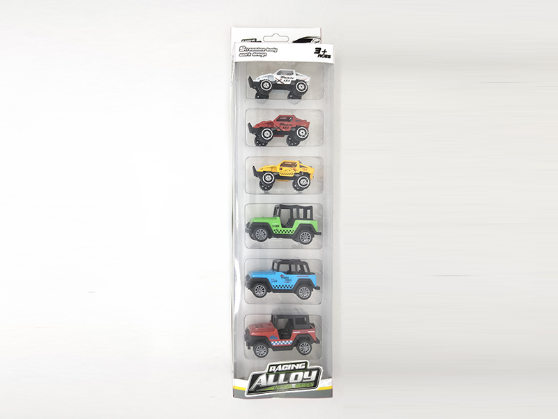 6PCS Pull Back Alloy Off-Road Vehicle