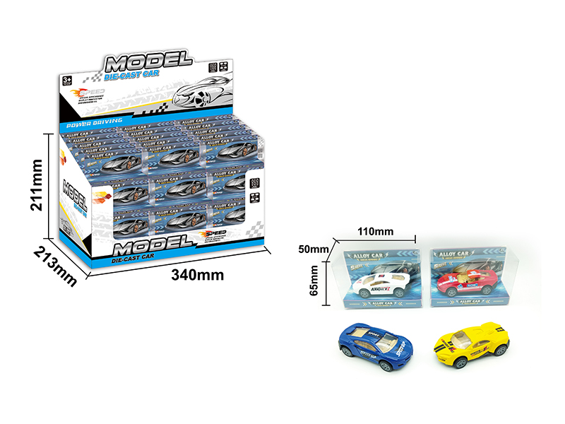 36PCS Pull Back Alloy Car