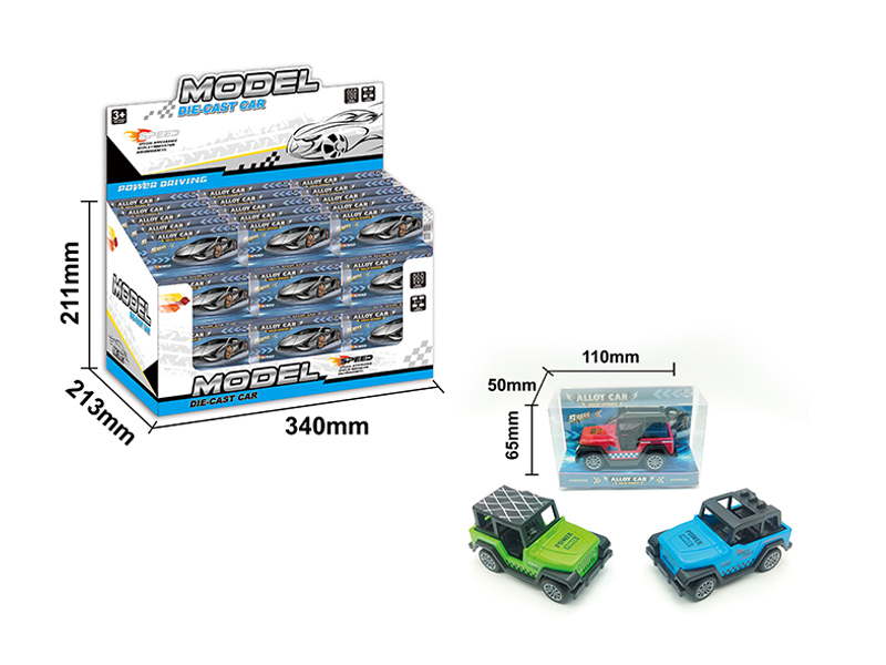 36PCS Pull Back Alloy Off-Road Vehicle