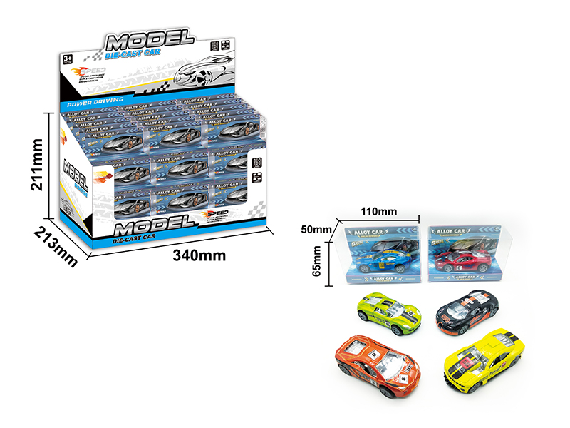 36PCS Pull Back Alloy Sports Car
