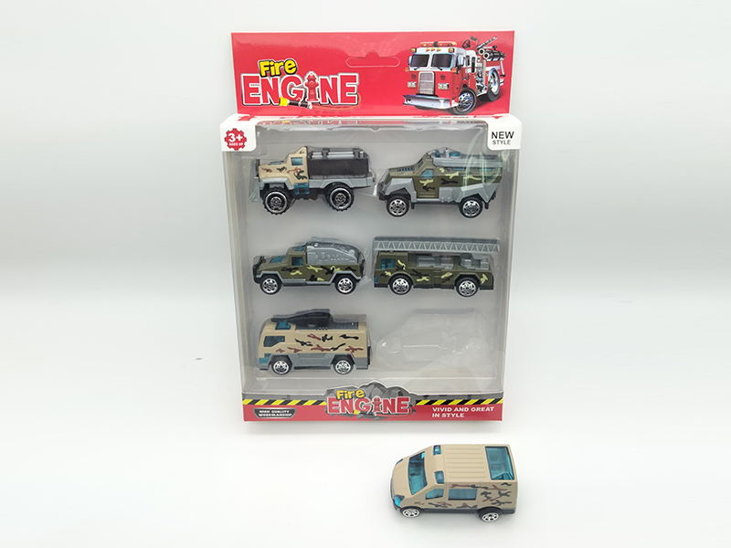 6PCS Slide Alloy Military Vehicles