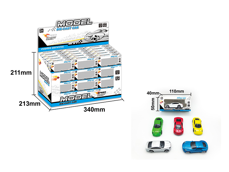 60PCS Slide Alloy Sports Car