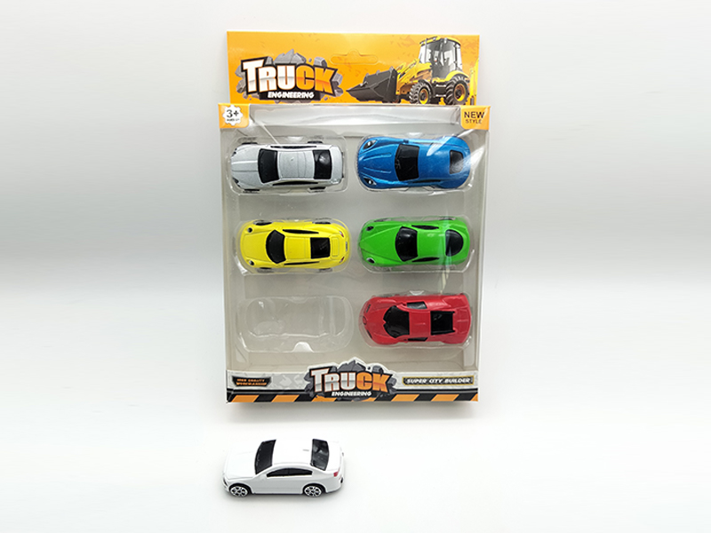 6PCS Slide Alloy Sports Car