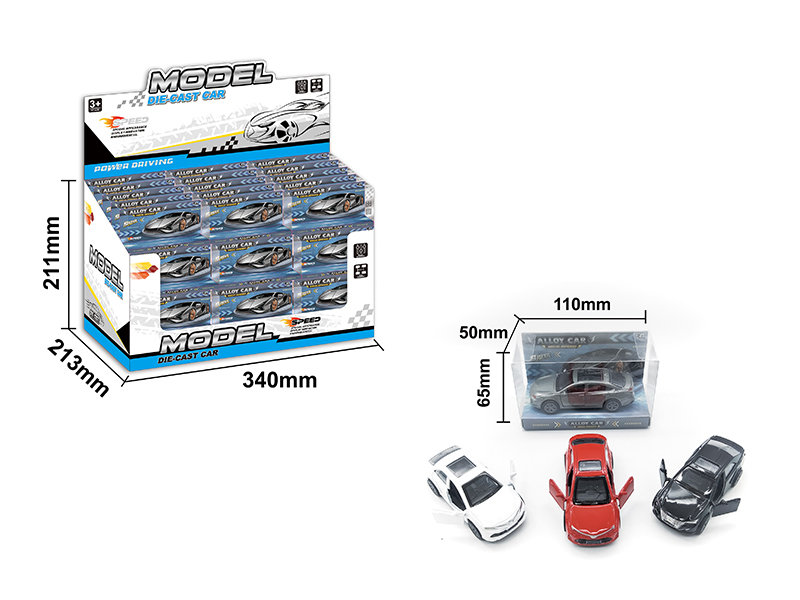 36PCS Pull Back Alloy Car