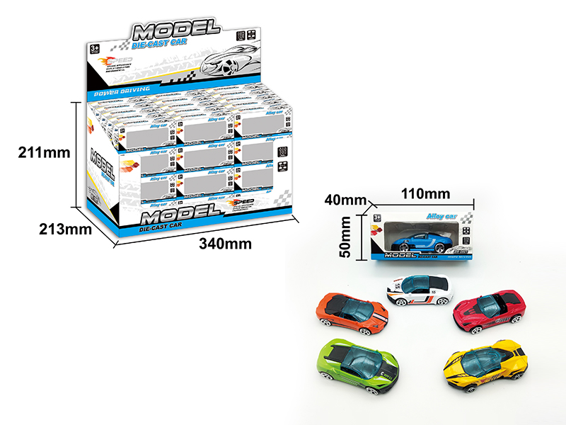 60PCS Slide Alloy Simulation-Vehicle