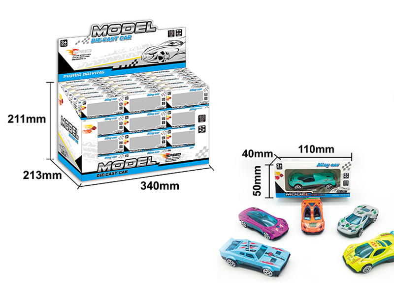 60PCS Slide Alloy Simulation-Vehicle